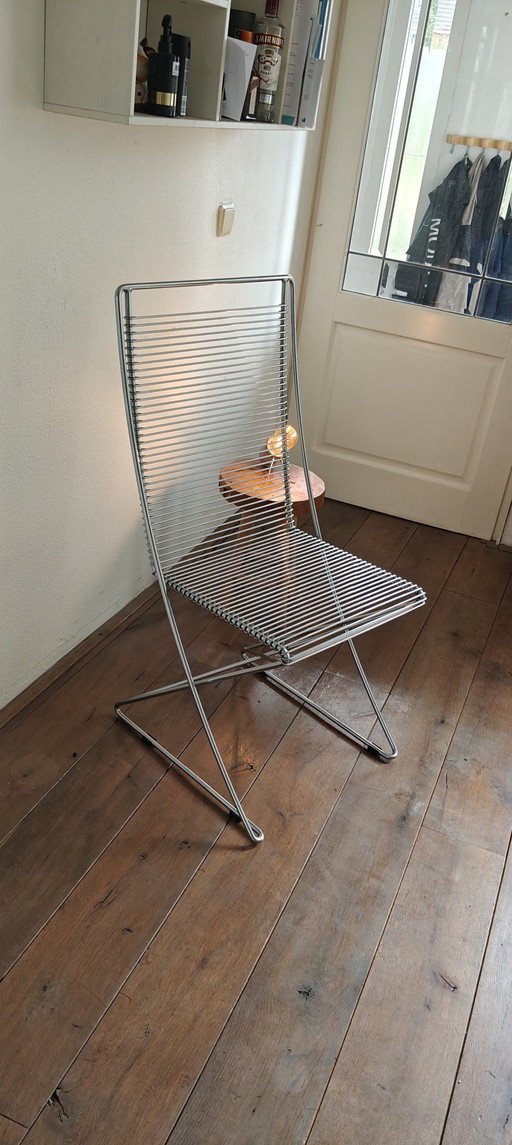 2x Kreuzschwinger Wire Chairs Till Behrens – eetkamerstoelen, Metal, Chrome