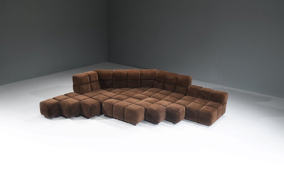 Image 1 of Very rare Castell Sofa in original fabric by Hans Hopfer for Wiener Werkstätte