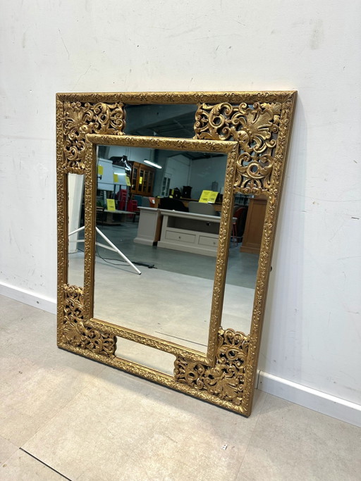 Espejo dorado de estilo antiguo – spiegels, Glass