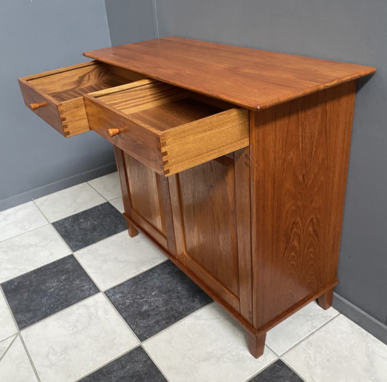 Image 1 of Teak Hallway Cabinet 2 Doors 2 Drawers 1980S