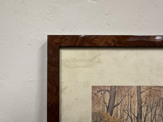 Prent van een Engels jachttafereel – Kunst, Glas, Papier (photo 3 of 5)