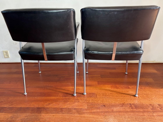 Silla de comedor Artifort - Hotel Cocagne - 1964 – Sillas de comedor, Leather, rvs (photo 4 of 8)