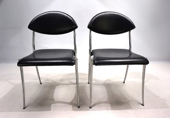 Image 1 of Set of four Coro dining chairs by Luigi Origlia, 1980