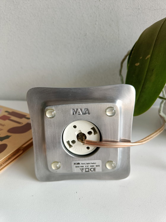 Image 1 of NAVA “How Light Fusion” minimalist solid metal table lamp, Italy 1990s/2000s