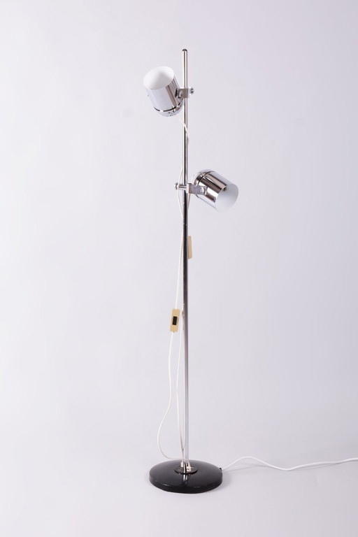 Restaurierte Mid-Century Stehleuchte, von J. Indra für Combi Lux, Chrom, Tschechisch, 1960er