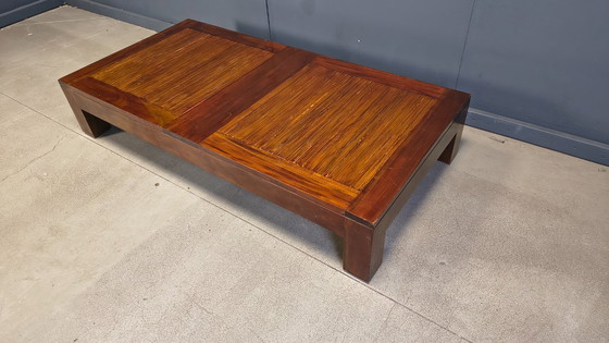 Image 1 of Table basse XXL en bambou, années 1980