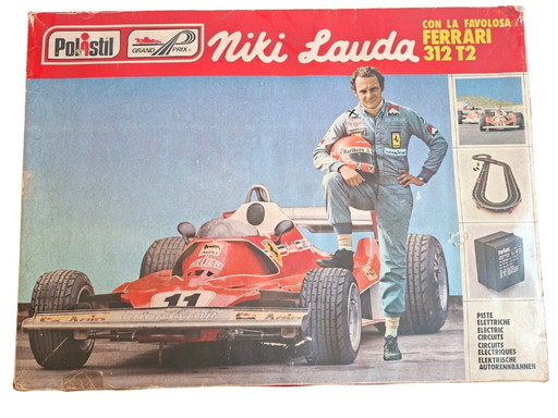 Seltenes Set Polistil A 901 - Niki Lauda Ferrari vs McLaren - Komplett - Vintage 1970er Jahre