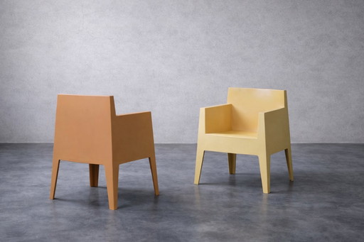 Vintage Mid-Century Italian Modern Atlantide Collection Toy Plastic Chairs by Philippe Starck for Driade, 1990, Set of 4