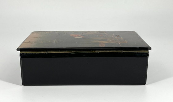 Image 1 of Hand-painted Russian lacquer box “Alyonushka” – Kholuy – vintage collectible