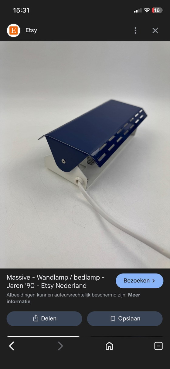 Image 1 of Vintage Massive - Lampada da parete - Lampada da parete - Anni '90