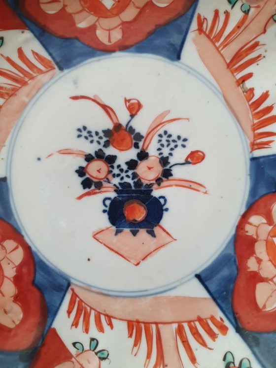 Image 1 of Set van 2 gelijkaardige Imari borden-porselein 21 en 22cm