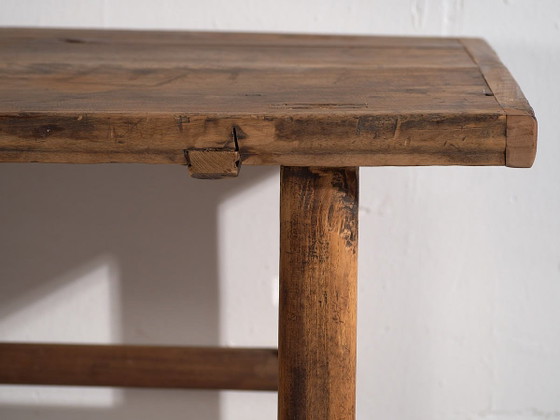 Grote antieke bijzettafel (ca. 1920) #34, Consoles, Hout, Bruin, Rustic (foto 15 van 21)