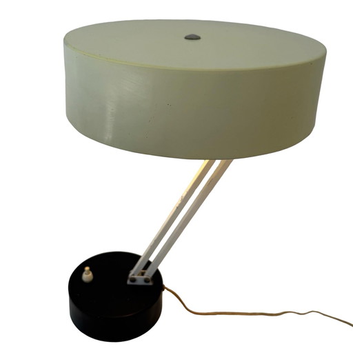 Hala Zeist - H. Th. Busquet - Table / Desk Lamp - Model 146 - Bauhaus - 1950's - Dutch Design - Black and Yellow - Adjustable
