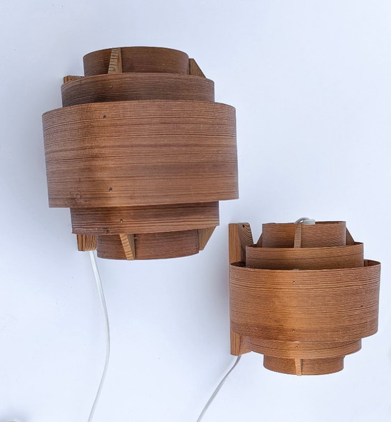 Image 1 of Hans-Agne Jakobsson - Coppia di applique modello V327 in impiallacciatura di legno - Svezia, anni '60