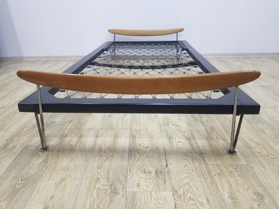 Bed by Fred Ruf for Wohnbedarf, Switzerland, 1950s. – Mattresses and bed bases, Chrome (photo 19 of 23)