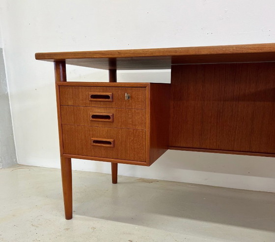 Image 1 of Danish Midcentury 'Floating-Top' Desk, 1960s.