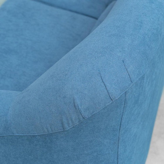 Image 1 of 1970S BLUE FOUR-SEAT SOFA – VINTAGE ITALIAN MODERN DESIGN