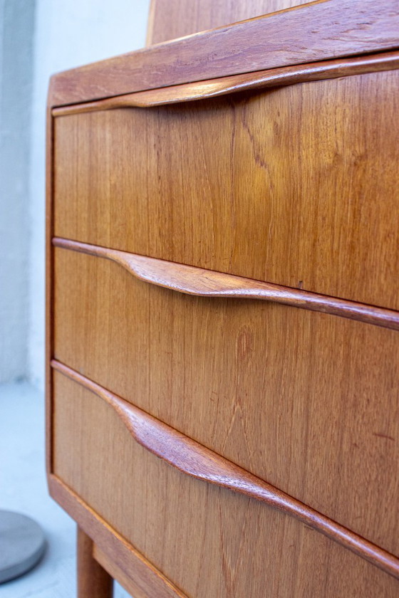 Image 1 of Scrivania da segretaria vintage in teak Erling Torvits, scrivania da scrittura danese