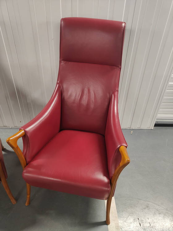 Image 1 of Deux cuir rouge Giorgetti Progetti 64240 Highback