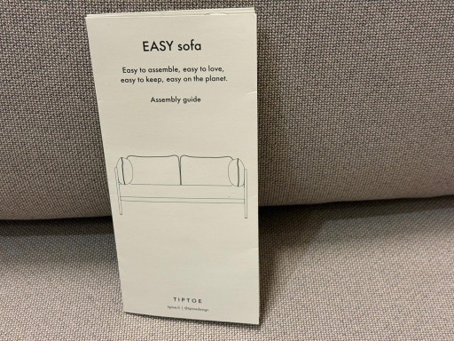 Sofá Easy Sofa Tiptoe de 3 plazas con estructura negra