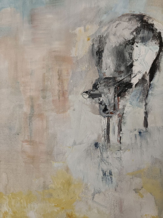 Oil painting "Cows in the mist" – Paintings & Drawings, Canvas (photo 4 of 5)