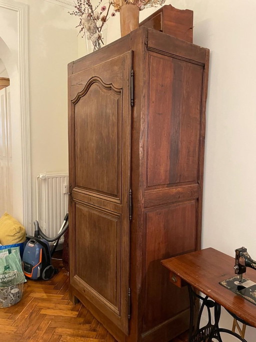 Wunderschöner, authentischer Landhausschrank aus massiver Eiche – opbergkast, Wood