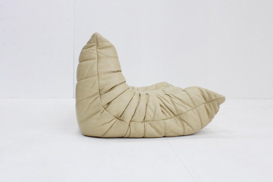 Image 1 of Vintage Togo ligne Roset leren 2 zits sofa  Michel Ducaroy