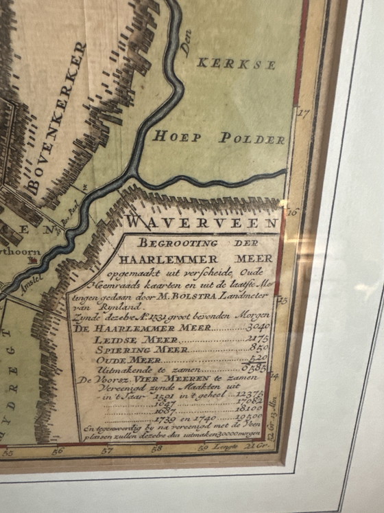 Incisione su rame colorata a mano, Tirion anno 1745, con certificato. – Litografie e stampe, Glass, Paper (photo 5 of 5)