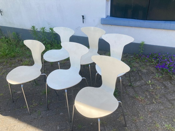 Image 1 of 6x Arne Jacobsen Mosquito/Mosquito chairs - Fritz Hansen
