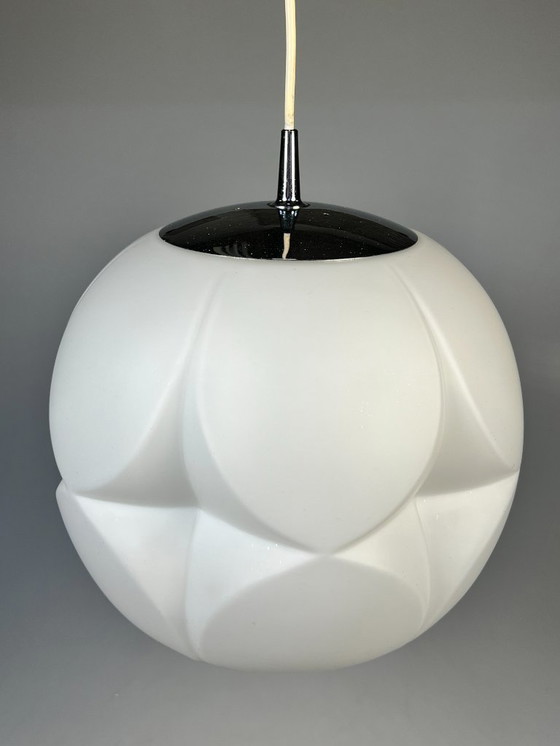 Image 1 of Vintage Opaline Hanglamp, Peill & Putzler Artichoke, 1970's
