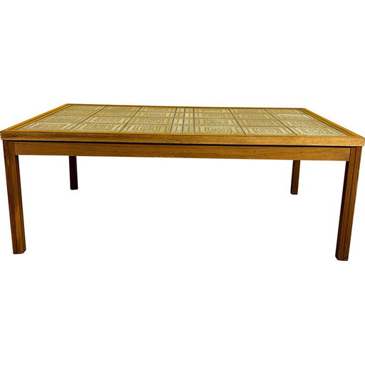 Mesa de centro vintage de palisandro con azulejos, Dinamarca, 1960