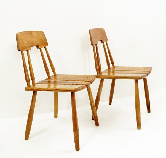Image 1 of Paire de chaises Carl-Gustav Boulanger, éditées par AB Bröderna Wigells Stolfabrik
