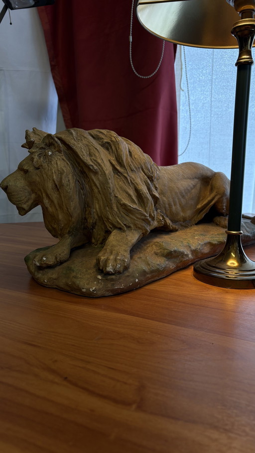 Antique church nativity scene - Reclining lion - ca. 1900-1930 - Cologne