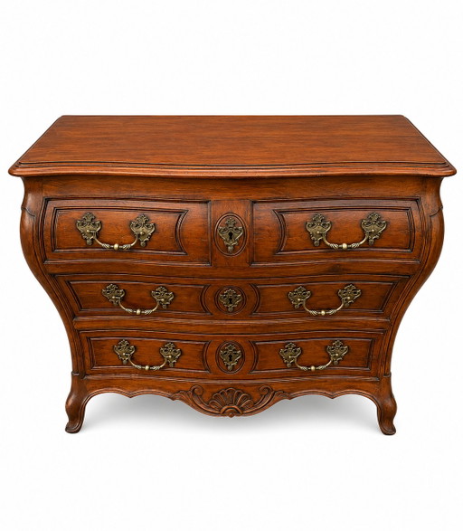 Commode Tombeau Bordelaise Louis XV Acajou Massif Et Bronze XVIIIème – ladekasten, Wood