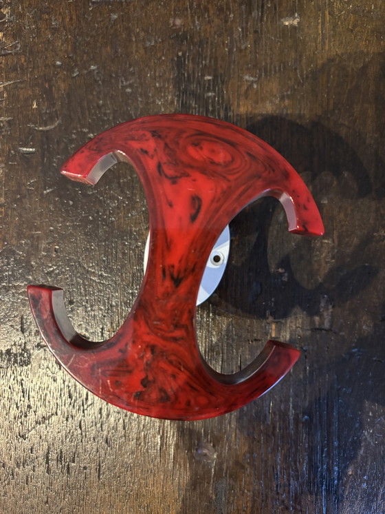 Image 1 of Catalina Bakelit Wandhaken – Space Age – pourriture marmoriert – DDR Design – selten – 60er/70er