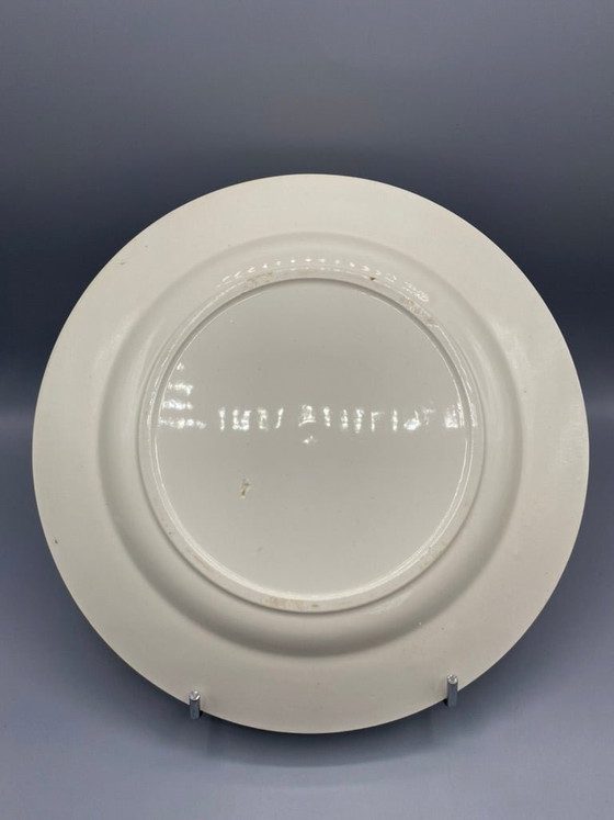 Grande piatto antico in maiolica, con decorazioni floreali blu cobalto. – Oggetti decorativi (photo 2 of 3)