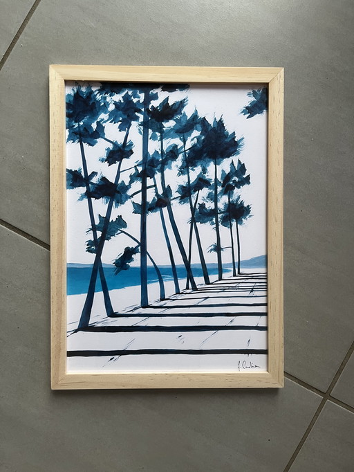 Inchiostro su carta bianca da 250 g. Dimensioni 21x30 cm.