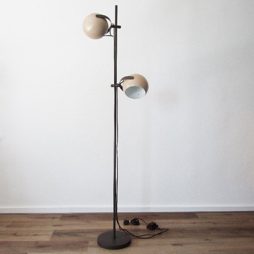 Anvia 70s vintage vloerlamp met twee verstelbare bollen