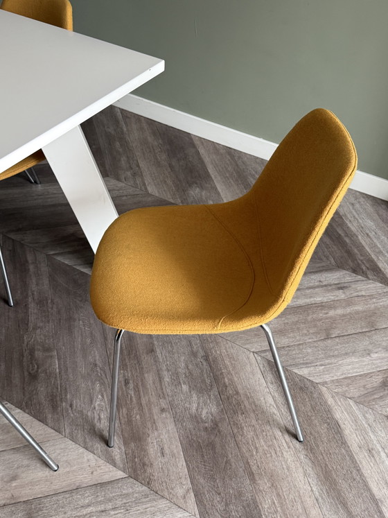 13x Stoelen Van Zuiver – Eetkamerstoelen, Chrome, Polyester (photo 5 of 6)