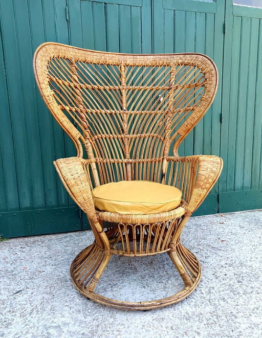 Emmanuelle fauteuil in rotan van Gio Ponti, Italië 1960 – Rattan