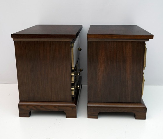 Image 1 of Paar Luciano Frigerio Mid-Century Modern Italienische Nachttische, 1960er Jahre