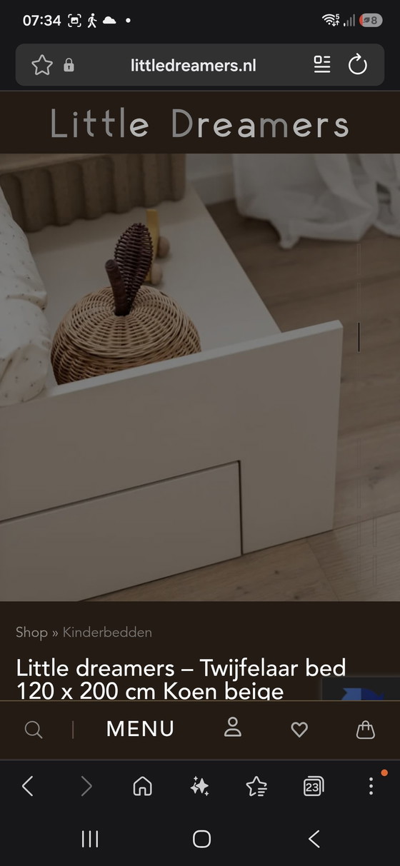 Letto Little Dreamers Koen Beige 120x200 – Letti, Mdf, Wood (photo 3 of 7)