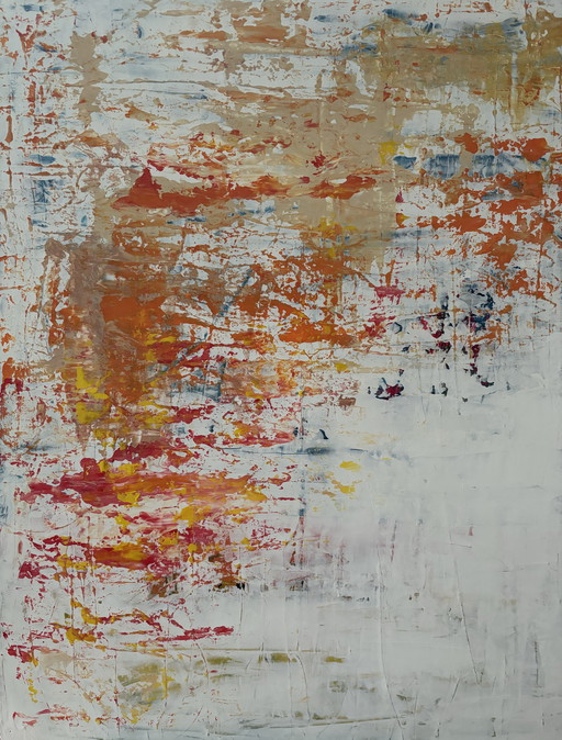 Peinture à l'huile sur toile, 100x80 cm, "Incolmato..."