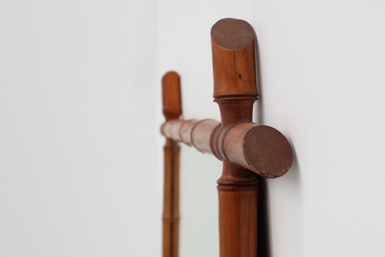 Image 1 of Miroir mural rectangulaire en imitation bambou, XXe siècle, France vers 1960