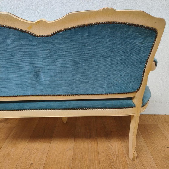 Banc Vintage Brocante Rococo Queen Ann pour Hall et Boudoir – Textile (photo 17 of 20)
