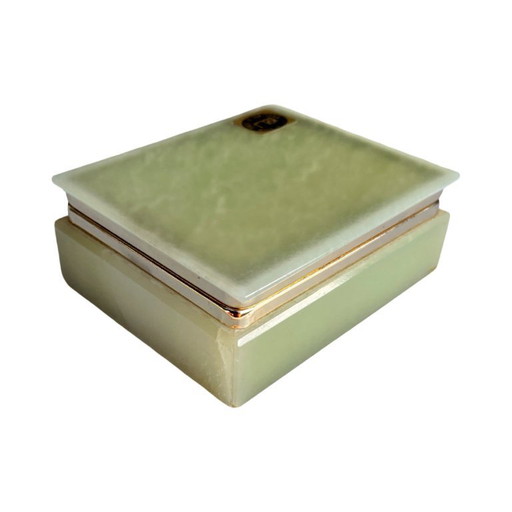 Onyx casket/box – handcrafted, Italy 1970s