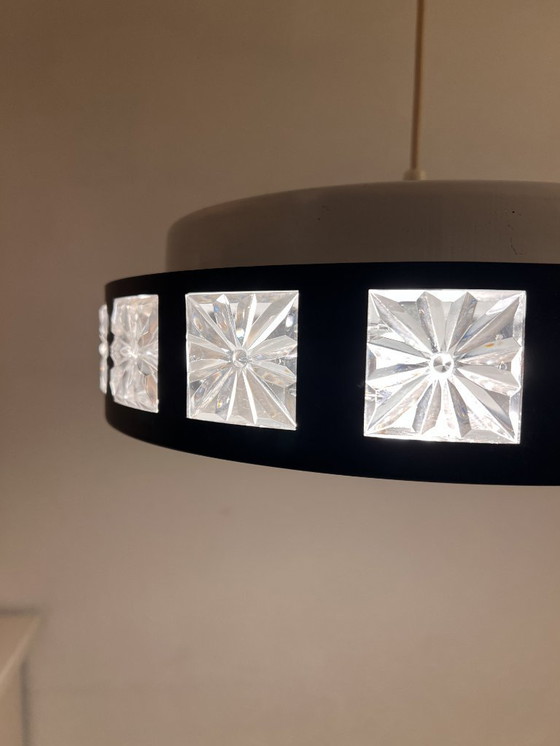 Image 1 of Vintage Space-Age / Mid-Century UFO hanging lamp – L.U.M. – Ø 37 cm