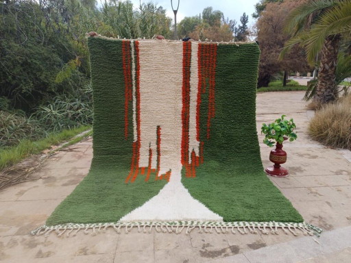 Custom Green Moroccan Carpet 200cmx300cm 