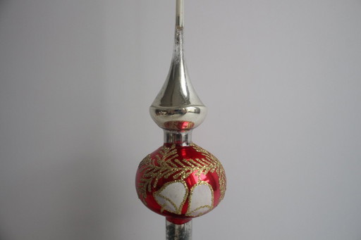 Antiker Weihnachtsschmuck aus Glas, Tschechoslowakei, 1950er Jahre.
