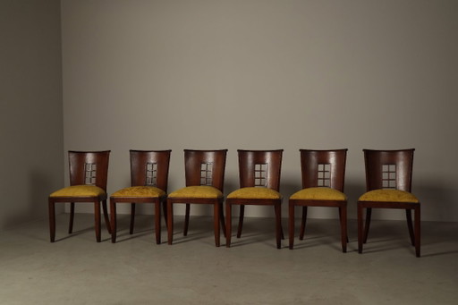 Set of six Art Deco dining chairs, circa 1930